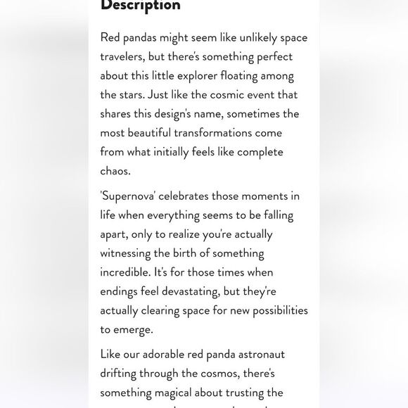 ZOX "SUPERNOVA" BLOG Red Panda Galaxy Collectible NEW MEDIUM WRISTBAND - Picture 8 of 8